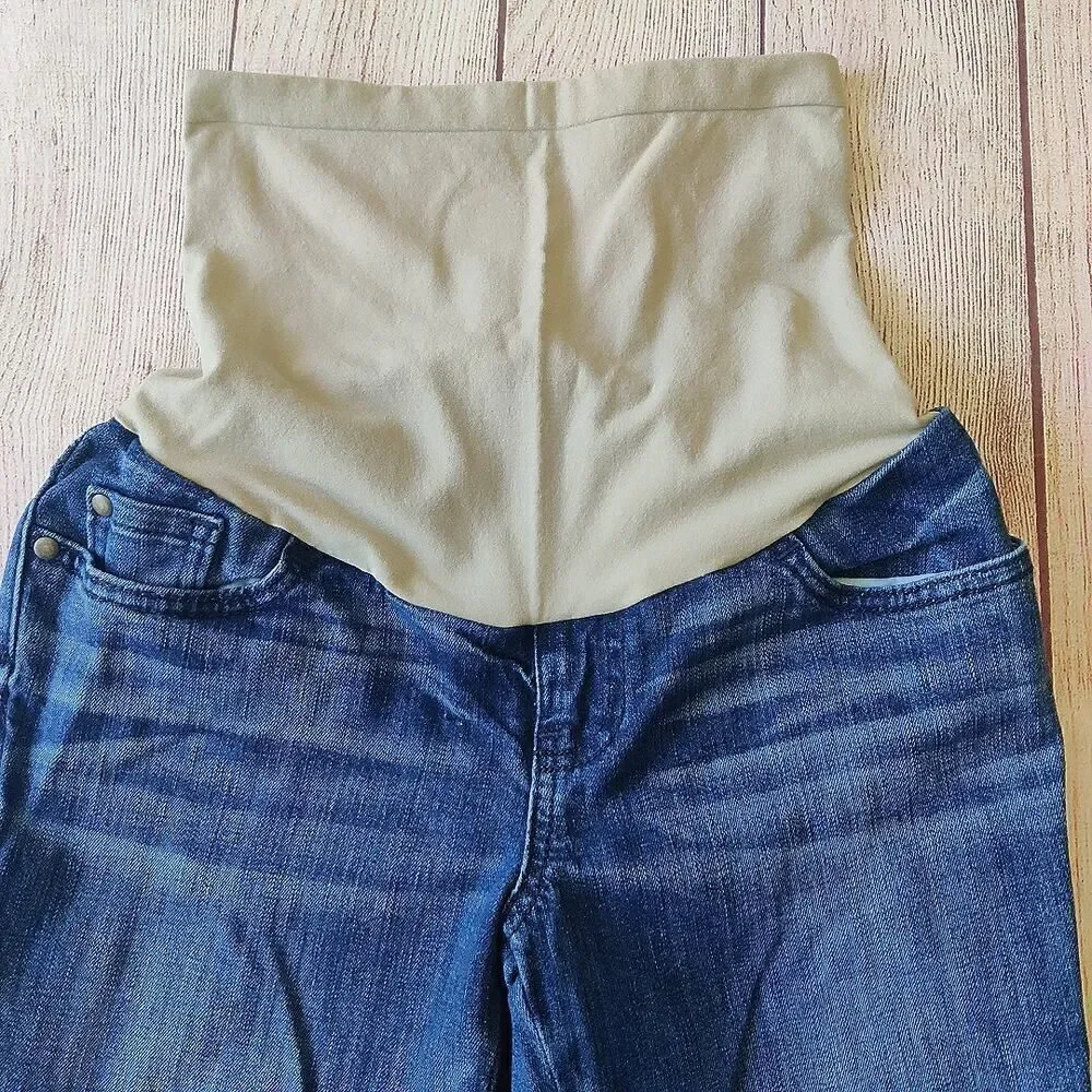 Indigo Blue Premium Denim straight leg maternity jeans sz S